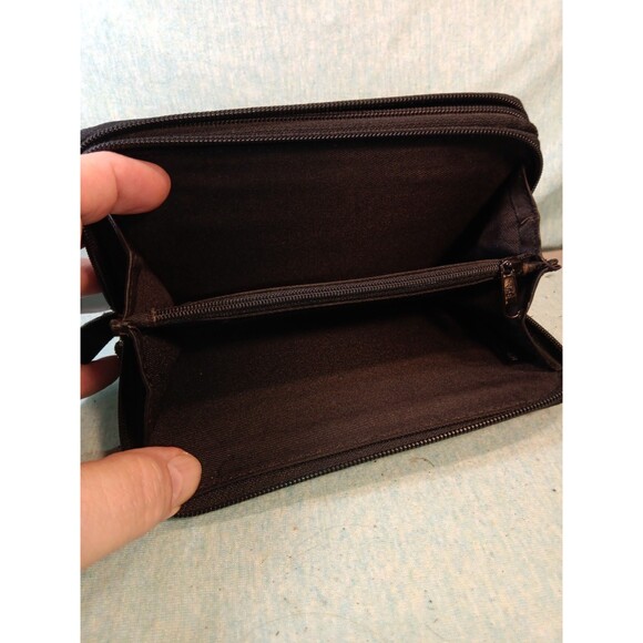 Fossil Zip Around Wallet Clutch Black Smooth Leather Excellent Condition 7”x4” - Picture 5 of 5
